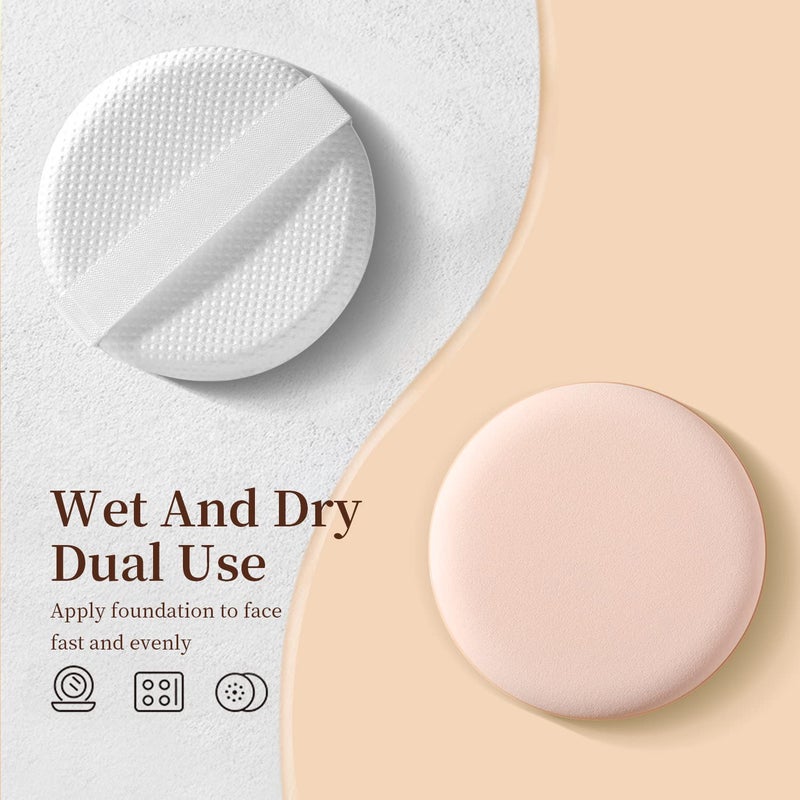MOHOPE 8Pcs Air Cushion Makeup Sponges for Foundation with Portable Box | Latex-Free Blending Sponge for Liquid, Cream, Foundation and Powder | Round Powder Puff | Mix - Image 3